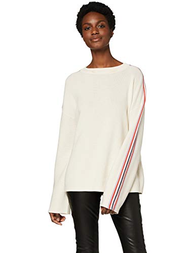 BOSS Wamika suéter, Blanco (Open White 118), Medium para Mujer