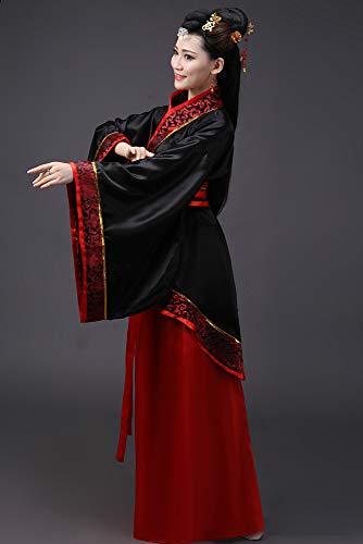 BOZEVON Ropa de Mujer Traje Tang - Traje Tradicional de Estilo Chino Antiguo Vestidos de Hanfu - para Show de Escenario Actuaciones Cosplay, Estilo-1/XL