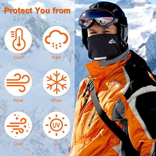 Braga Cuello Hombre Invierno Impermeable Bragas Moto Braga Termica Mujer Cuello Calentador de Cuello Elástica Polainas Polar Mascarilla Cuello para Deporte Esquí Ciclismo Correr Senderismo Caza