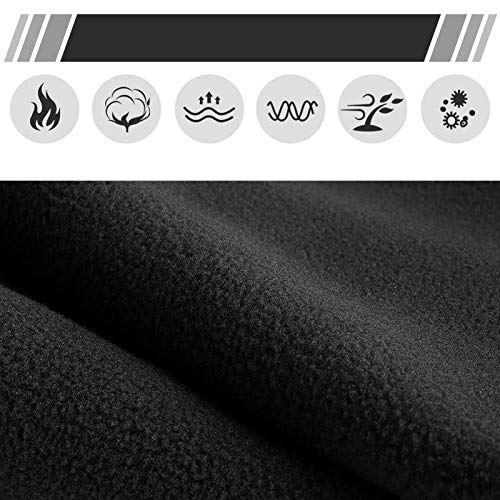 Braga Cuello Moto Calentador de Cuello Mascarilla, Pasamontañas Bufanda de Invierno, Multifuncional Máscara de Esquí Gorro Invierno Hombre Ciclismo Correr Aire Libre (Negro)