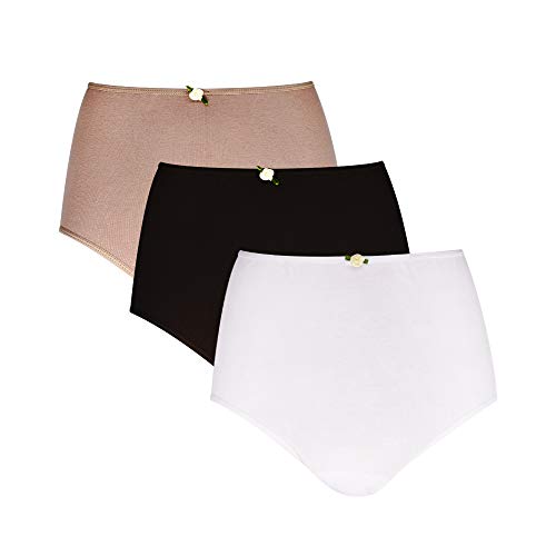 Bragas Mujer Pack de 6 Hechas de Algodón Braguita Cómoda Estilo Básico Cadera Ancha de Tallas Grandes Ropa Interior Femenina Barata de Calidad Ideal para Invierno