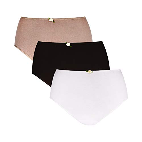 Bragas Mujer Pack de 6 Hechas de Algodón Braguita Cómoda Estilo Básico Cadera Ancha de Tallas Grandes Ropa Interior Femenina Barata de Calidad Ideal para Invierno