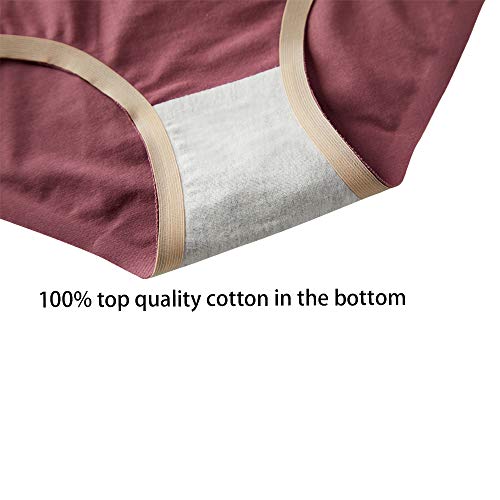 Braguitas para Mujer Calzoncillos de algodón Interior Encaje Bragas Hipster Algodón Suave Costura Calzoncillos completos sólido Estilo básico Transpirables Ropa 2/6pieces