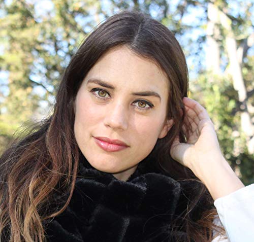 BRANDELIA Bufanda Mujer Invierno de Pelo Sintético Suave y Elegante Tipo Cuello, Negro