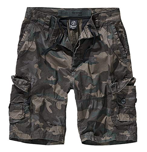 Brandit Ty Shorts Hombre Pantalones Cortos Camuflaje Oscuro 3XL, 100% algodón,