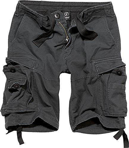 Brandit Unisex Adulto Vintage Básico Shorts - Negro, XL
