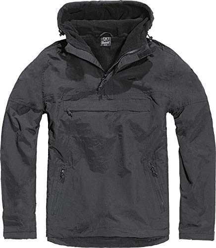 Brandit Windbreaker Chaqueta, Schwarz (Schwarz 2), Large para Hombre