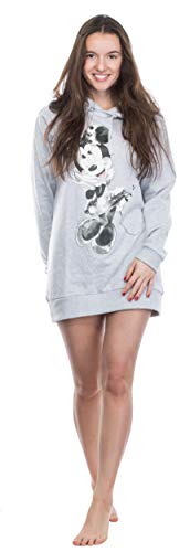 Brandsseller Sudadera con capucha para mujer, con motivos de Minnie Mouse y Peanuts Snoopy Minnie Light Grey S