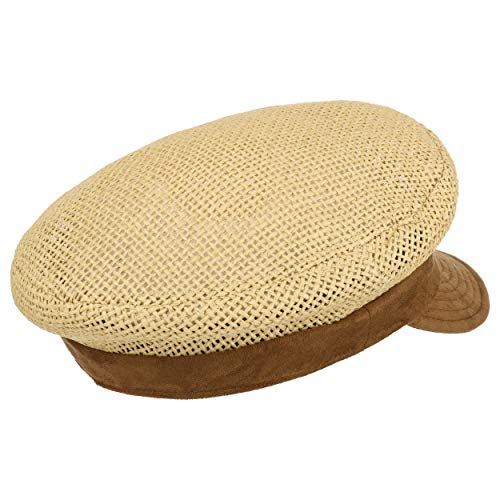 BRIXTON Gorra Marinera Fiddler Straw con Visera (56 cm - Natural)