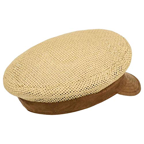 BRIXTON Gorra Marinera Fiddler Straw con Visera (56 cm - Natural)