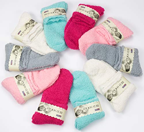 BRUBAKER Calcetines de Muyer para Dormir Multicolor Talla única (10 pares)