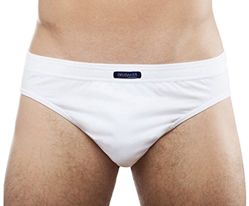 BRUBAKER Calzoncillos Hombre - Algodón - 7 Pares - 3X Negro / 2X Blanco / 2X Gris - Talla L