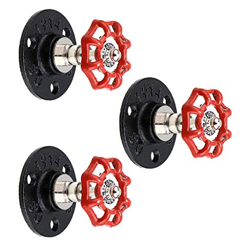 BTSKY 3 Unidades Gancho de Hierro Industrial para Colgar Abrigos y Sombreros - Estilo Vintage, para Colgar en la Pared, para Colgar en Ropa, Toallas, Bolsos, sombrillas, decoración del hogar Antiguo