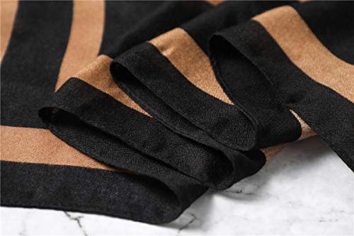 Bufanda De Algodón para Mujer, Chal Cálido De Invierno, Pañuelo A Cuadros Geométricos para Mujer, Bufandas De Primavera para Mujer, 180X90Cm, 2 Marrones