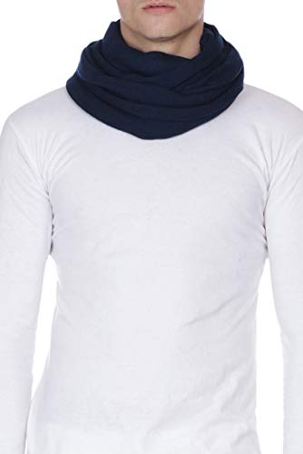 Bufanda de Cachemira Hecho en Kashmir (Caja de Regalo) Lana Merino Elegante Seda Cachemira Mezcla Bufanda Larga Extremadamente Suave Mujer Hombre Pashmina Otoño Invierno 20/21 Armada Azul