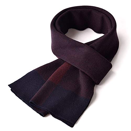 Bufanda de los hombres 100% del invierno de la bufanda de lana de cordero Hombres Cashmere tela escocesa caliente Anillo Echarpe Envolturas del hombre Pashmina bufandas y pañuelos de lana verdadero ca