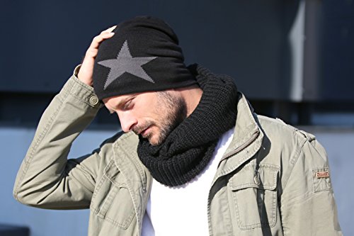 Bufanda unisex negro Talla única