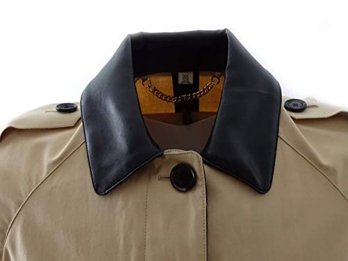BURBERRY London DE 38 - Abrigo para mujer, algodón, color beige y crema