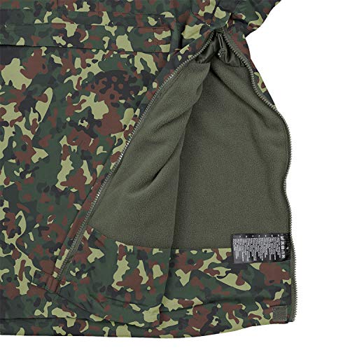 bw-online-shop Chaqueta cortavientos con capucha para hombre con forro polar camuflaje S