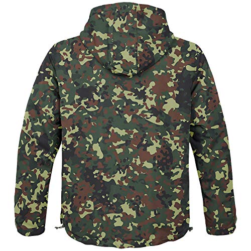 bw-online-shop Chaqueta cortavientos con capucha para hombre con forro polar camuflaje XXXL