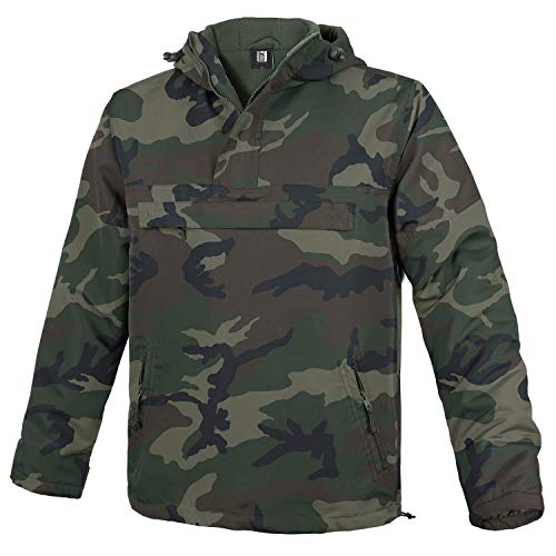 bw-online-shop Chaqueta cortavientos con capucha para hombre con forro polar woodland XXXXL