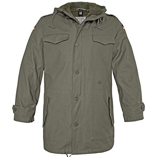 BW-ONLINE-SHOP Parka del ejército alemán con forro verde oliva 48 cm