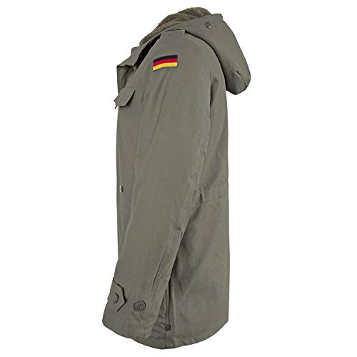 BW-ONLINE-SHOP Parka del ejército alemán con forro verde oliva 48 cm