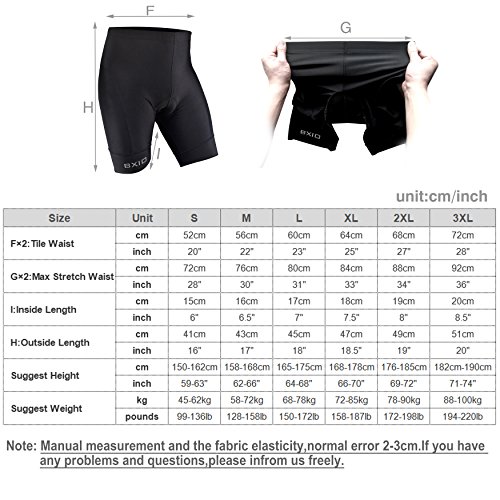 BXIO Pantalones Cortos de Ciclismo Hombre, Ropa Interior de Bicicleta con Mullido de Gel 9D Acolchado, Calzoncillos de Bicicleta para Hombres y Mujeres (Black Bib Shorts, XL)