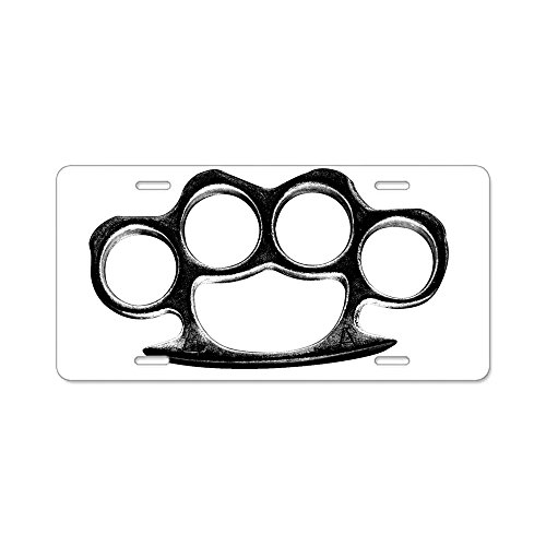 CafePress - Placa de matrícula delantera o trasera fabricada de aluminio, decorativa con un diseño de puño americano