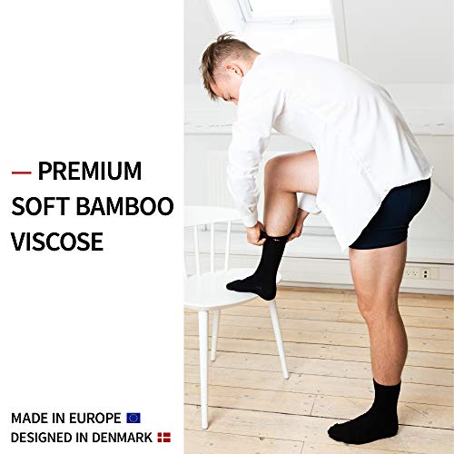 Calcetines de Bambú 3 Pares (Negro, EU 43-47)