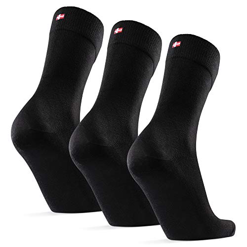 Calcetines de Bambú 3 Pares (Negro, EU 43-47)