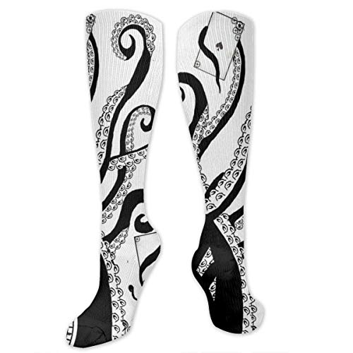 Calcetines de rodilla unisex, cómodos calcetines suaves para correr, deportes, viajes, embarazo, enfermera, pulpo, tentáculos, pulpo colck