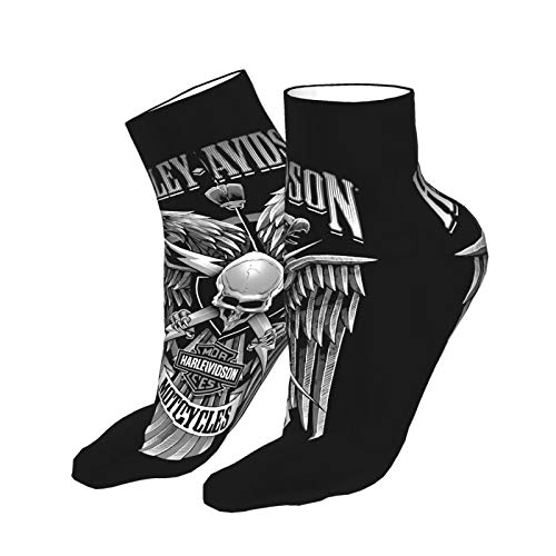 Calcetines deportivos para correr para hombre y mujer, con logotipo de Harley Davidson Crew