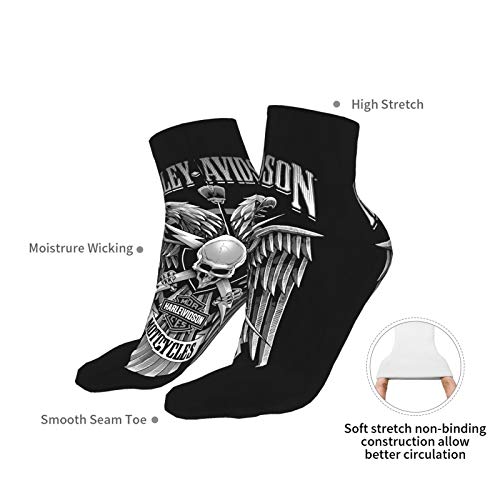 Calcetines deportivos para correr para hombre y mujer, con logotipo de Harley Davidson Crew