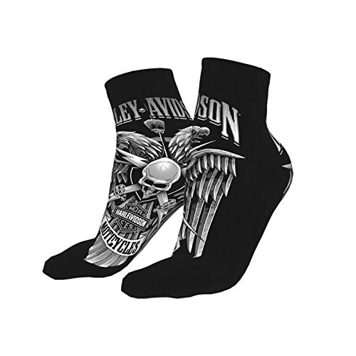 Calcetines deportivos para correr para hombre y mujer, con logotipo de Harley Davidson Crew