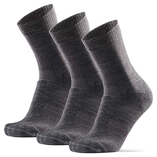 Calcetines Ligeros de Senderismo y Trekking de Lana Merino 3 pares (Gris, EU 39-42)