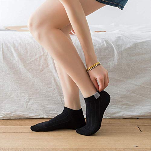 Calcetines ocasionales de corte bajo de 6 pares para niñas, calcetines cortos respirables de mujer para deportes al aire libre