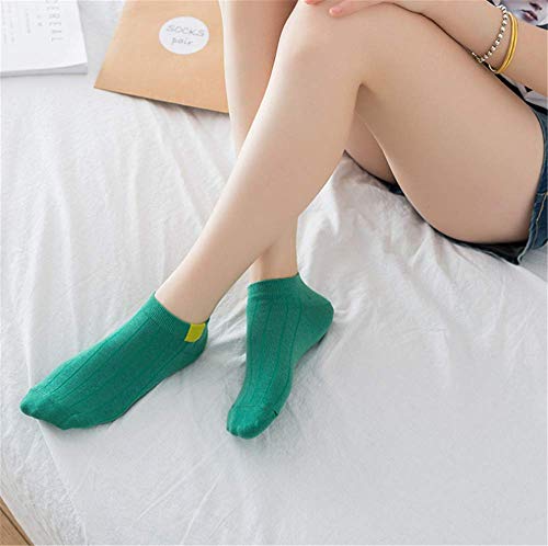 Calcetines ocasionales de corte bajo de 6 pares para niñas, calcetines cortos respirables de mujer para deportes al aire libre