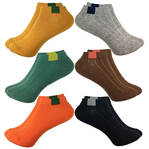 Calcetines ocasionales de corte bajo de 6 pares para niñas, calcetines cortos respirables de mujer para deportes al aire libre