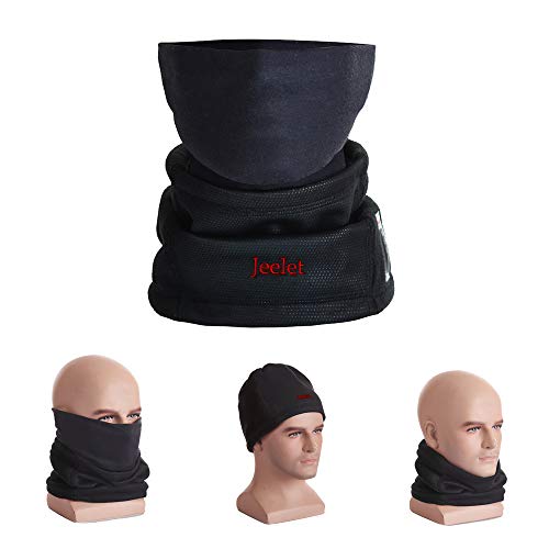 Calentador de Cuello Moto Unisex con Termómetro Pasamontañas Polar Antiviento Respirable Máscara de Esquí para Ciclismo Correr