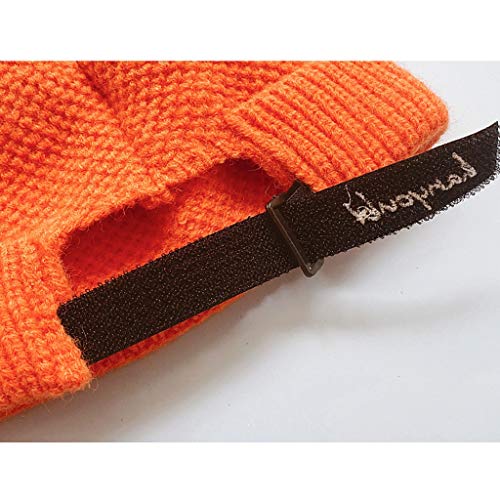 Cálido Invierno de punto sombrero del bebé for niñas otoño linda clásica del niño de las muchachas ajustables Diseño Hat for Edad 10-30 Meses Gorra de esquiar ( Color : Orange , Size : 10-30 months )