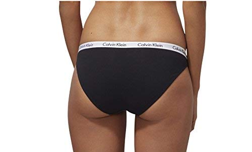 Calvin Klein 000QD3588E Braguita, Negro (Black/White/Black Wzb), XS (Pack de 3) para Mujer