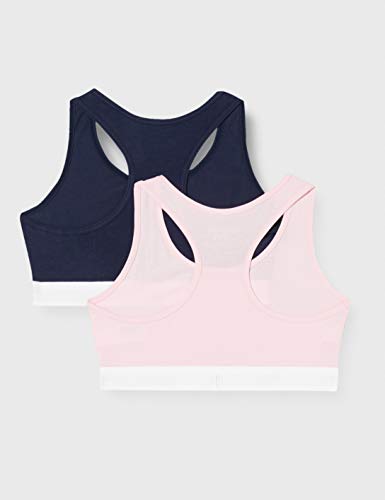 Calvin Klein 2pk Bralette Ropa interior,Rosa ( 1unique/1blackiris ) , 8/10 Unisex Niños