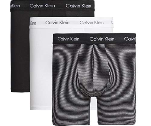 Calvin Klein 3P Boxer Brief Ropa Interior, Multicolor, M para Hombre
