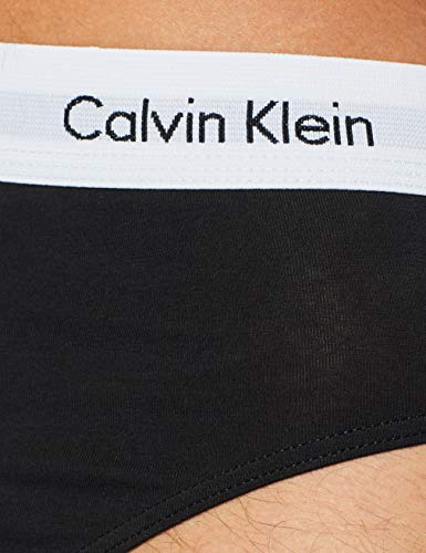 Calvin Klein 3P Hip Brief, Calzoncillos para Hombre (3 unidades), Negro (Black), Small