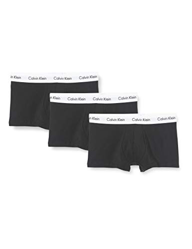Calvin Klein 3p Low Rise Trunk Bóxer, Schwarz (Black 001), S (Pack de 3) para Hombre