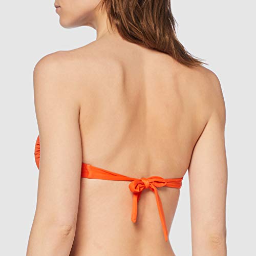 Calvin Klein Bandeau-rp Parte de arriba de bikini, Rojo (Mandarin Red 659), Large para Mujer