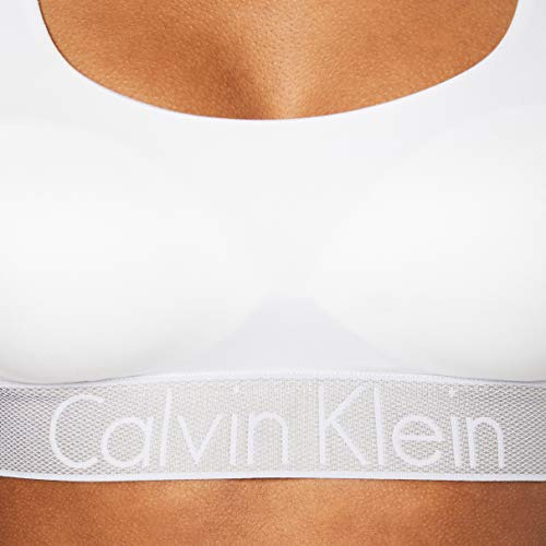 Calvin Klein Bralette Lightly Lined Corsé, Blanco (White 100), (Talla del Fabricante: Small) para Mujer