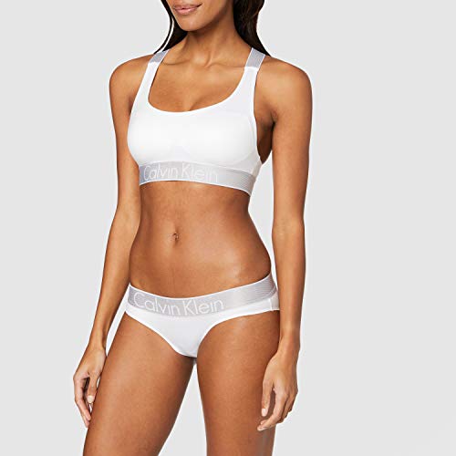 Calvin Klein Bralette Lightly Lined Corsé, Blanco (White 100), (Talla del Fabricante: Small) para Mujer