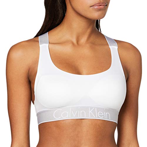 Calvin Klein Bralette Lightly Lined Corsé, Blanco (White 100), (Talla del Fabricante: Small) para Mujer